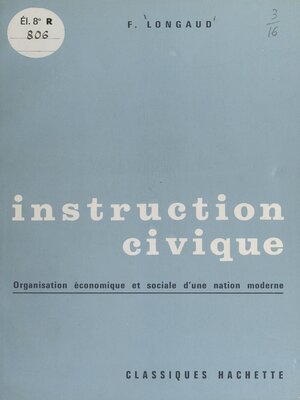 cover image of Organisation économique et sociale d'une nation moderne
